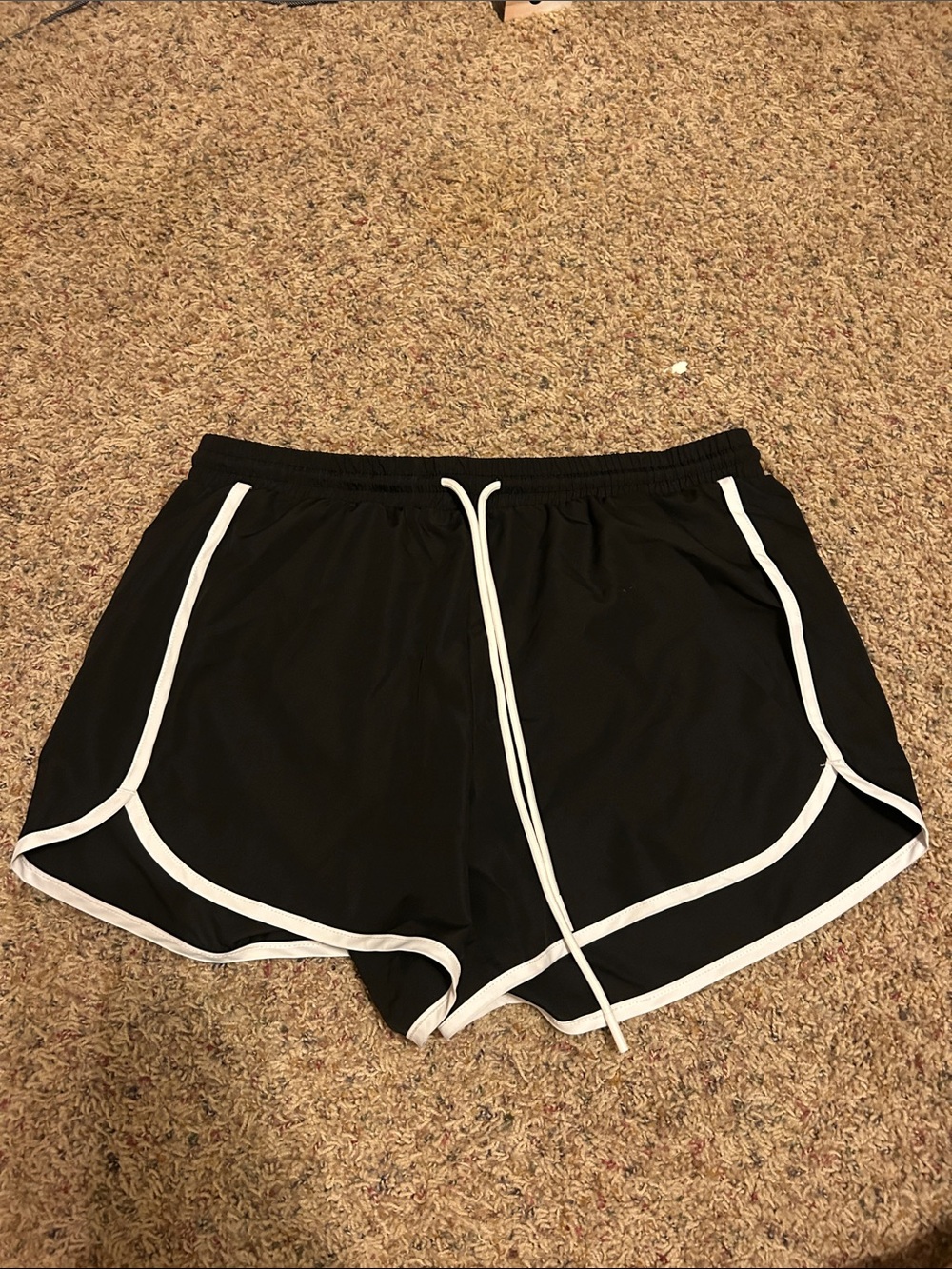 Athletic Works Black Shorts with White Trim